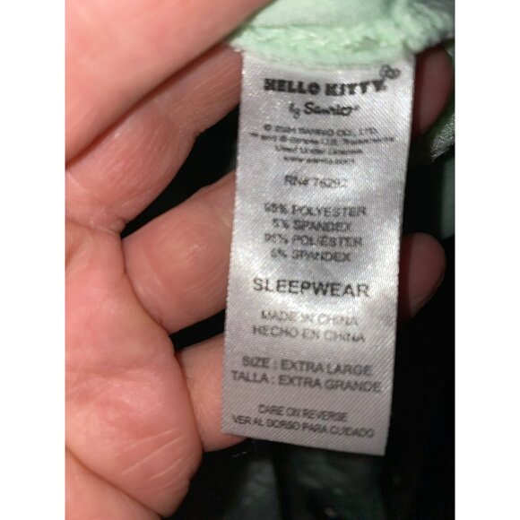 NWT Hello Kitty  Womens Mint Green Extra Large Sleepwear Set - Picture 6 of 8